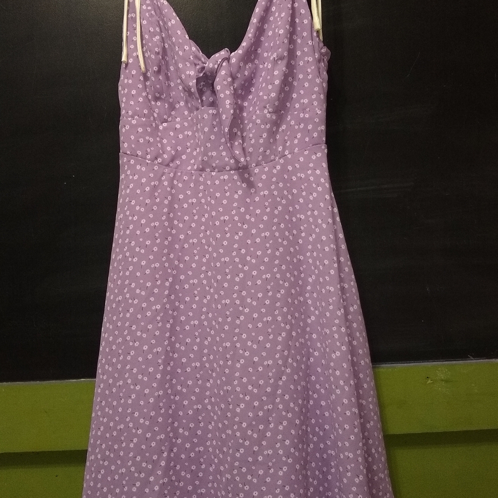 Purple Floral Mini Dress